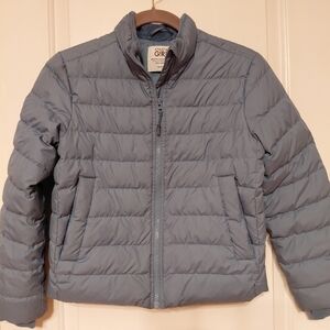 Athleta Girl Down Puffer Jacket Coat 8-10  Blue